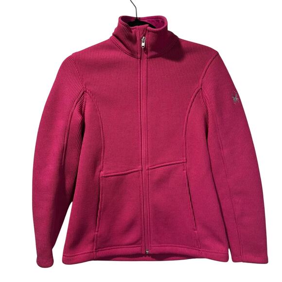 Spyder Pink Full-Zip Jacket size Small - Picture 1 of 6